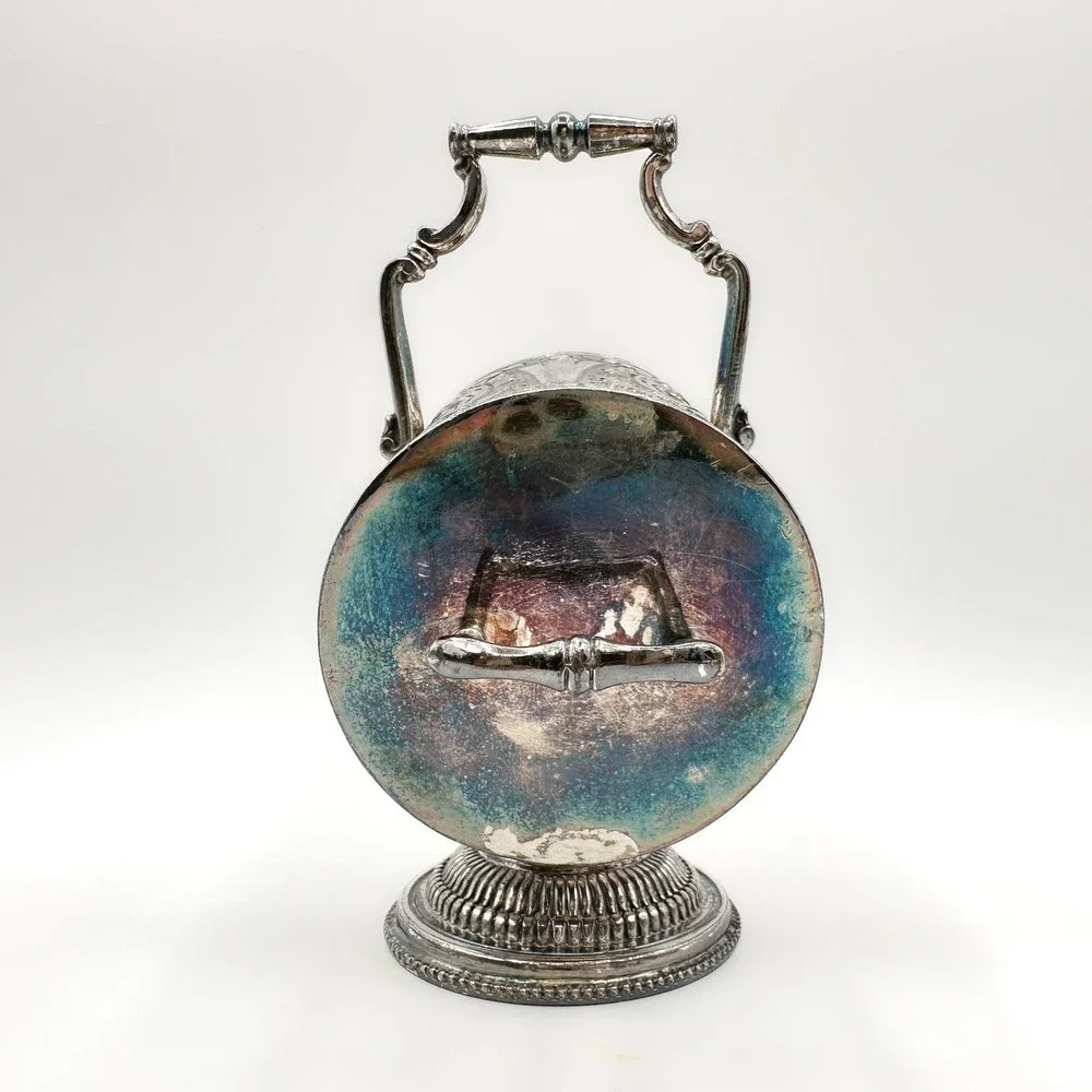 Antique Thomas Otley and Sons Silver Plated Sugar Scuttle Sheffield England - Picture 10 of 13